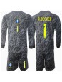 Otroške Nogometnih dresov Brazilija Alisson Becker #1 Vratar Gostujoči Copa America 2024 Dolgi rokavi (+ hlače)